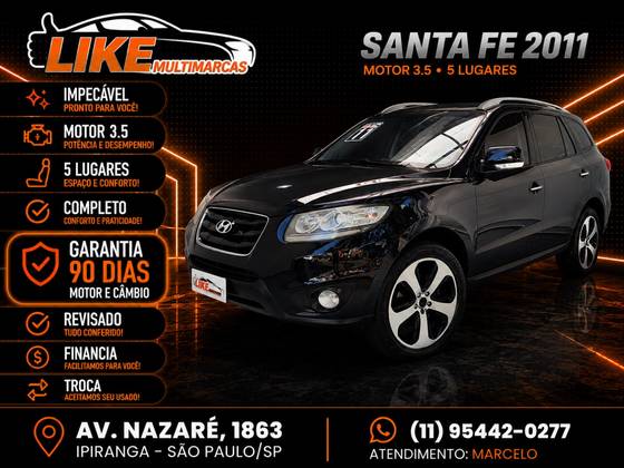 HYUNDAI SANTA FÉ 3.5 MPFI GLS V6 24V 285CV GASOLINA 4P AUTOMÁTICO HYUNDAI SANTA FÉ 3.5 MPFI GLS V6 24V 285CV GASOLINA 4P AUTOMÁTICO